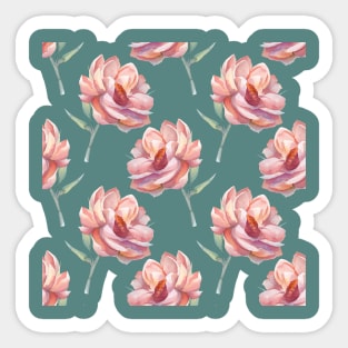 Watercolor Seamless Flower Pattern Sticker